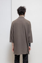 KAPITAL - Oversized cotton polo shirt with concho detail