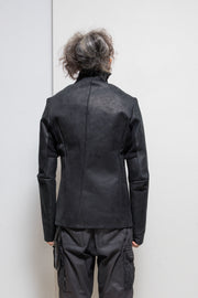 OBSCUR - FW12 High neck suede calf leather jacket