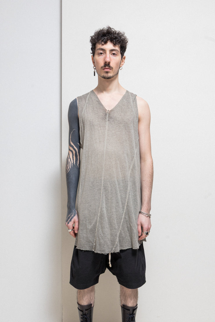 JULIUS 7 - SS14 « Ghost » Cotton silk elongated top