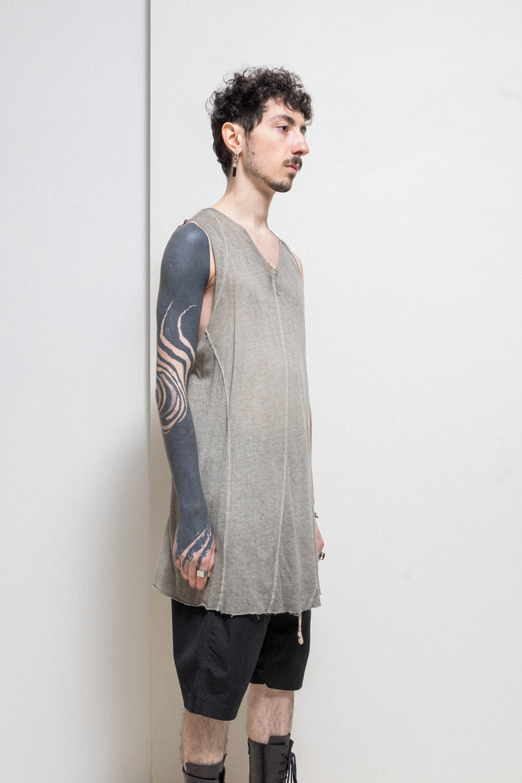 JULIUS 7 - SS14 « Ghost » Cotton silk elongated top