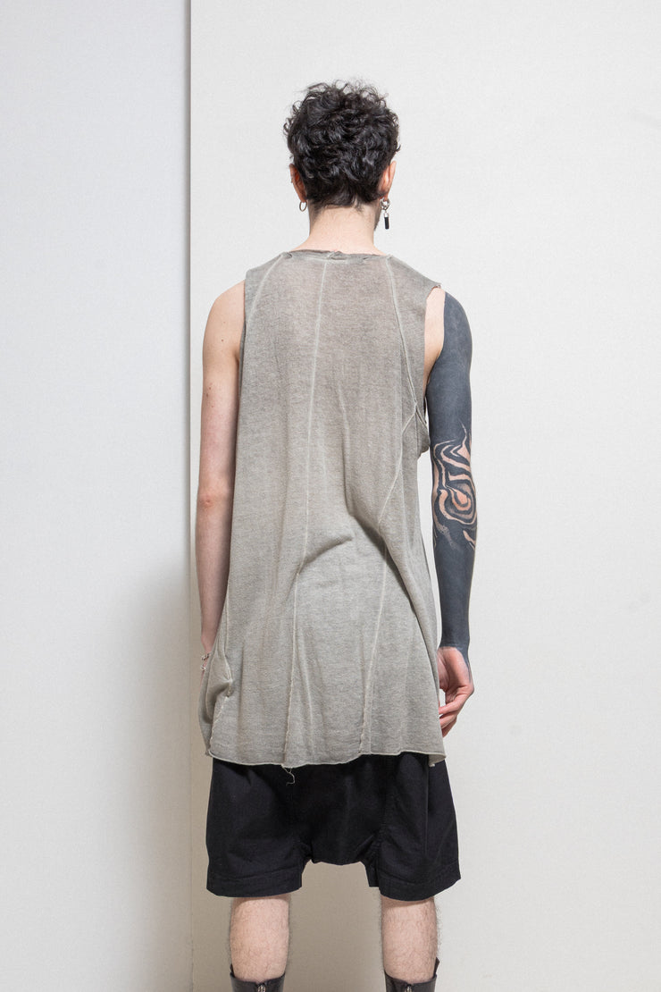 JULIUS 7 - SS14 « Ghost » Cotton silk elongated top