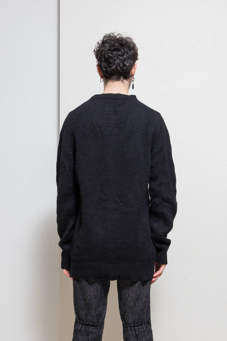 ANN DEMEULEMEESTER - Alpaca wool blend knitted sweater