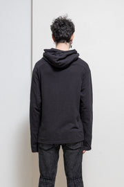 KAPITAL - Boxy cotton hoodie with chest pocket