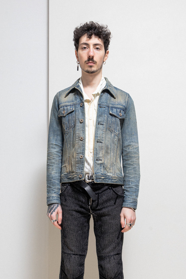 ISAMU KATAYAMA BACKLASH - Washed denim jacket – L'OBSCUR