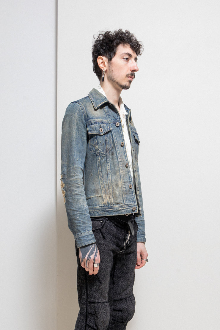 ISAMU KATAYAMA BACKLASH - Washed denim jacket