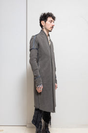 DEVOA - Silk and cotton long coat with taped seams