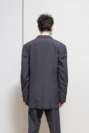 UNDERCOVER - SS99 « Relief » Grey costume jacket with cross pattern lining