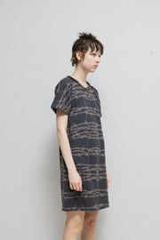 UNDERCOVER UNDAKOVRIST - Fall 1996 "Wire" Reedition patterned wool dress