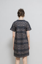 UNDERCOVER UNDAKOVRIST - Fall 1996 "Wire" Reedition patterned wool dress