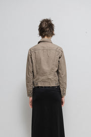 JUNYA WATANABE - SS04 Cotton trucker jacket with frayed hems