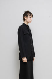 YOHJI YAMAMOTO Y'S - Button up officer gabardine wool jacket