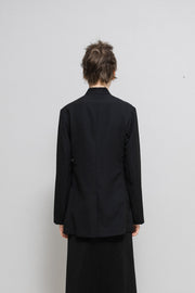 YOHJI YAMAMOTO Y'S - Button up officer gabardine wool jacket