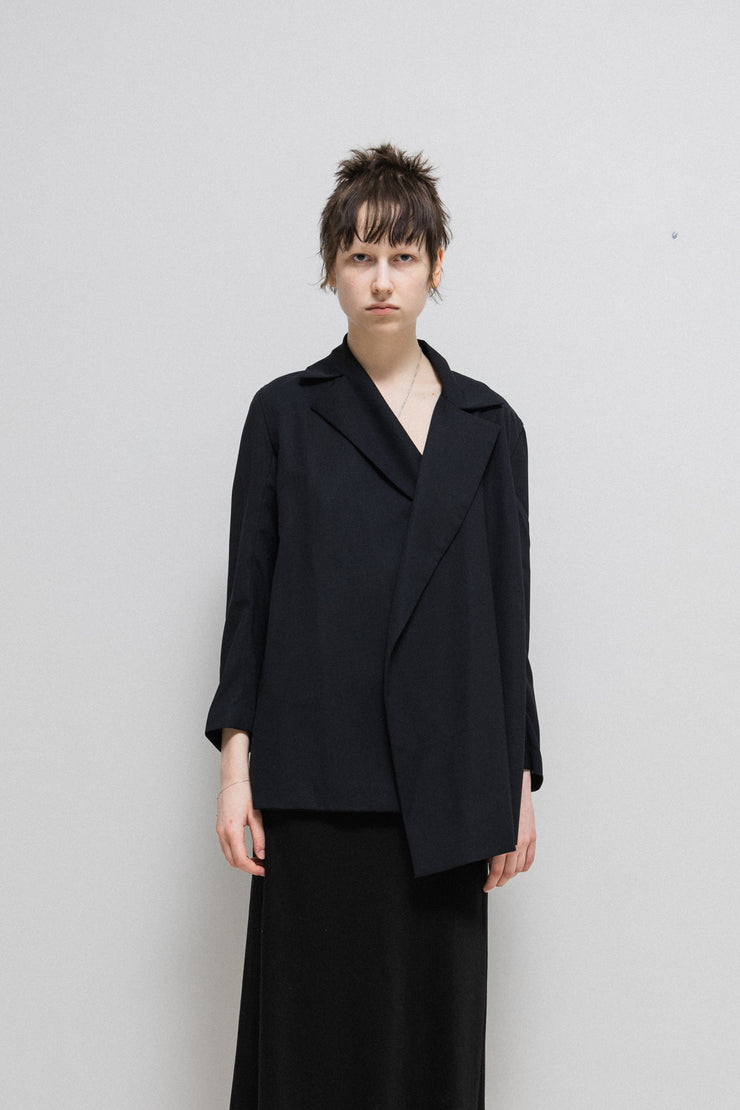 YOHJI YAMAMOTO - SS96 Gabardine wool jacket with inner strap closure