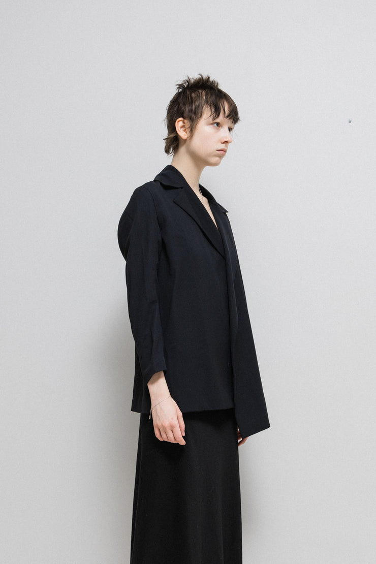 YOHJI YAMAMOTO - SS96 Gabardine wool jacket with inner strap closure