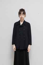 YOHJI YAMAMOTO Y'S - Gabardine wool double breasted jacket