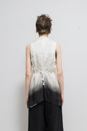 ANN DEMEULEMEESTER - SS07 Gradient silk vest with back straps