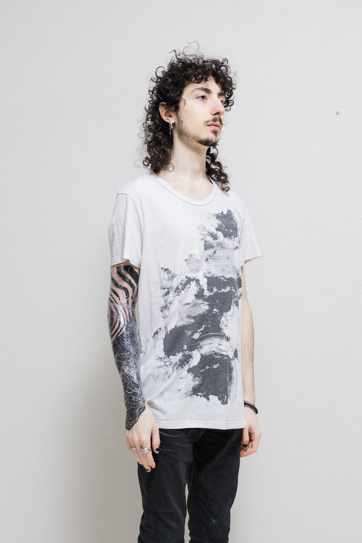 ANN DEMEULEMEESTER - Printed cotton tee