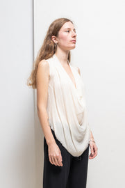 MARC LE BIHAN - 100% silk white top