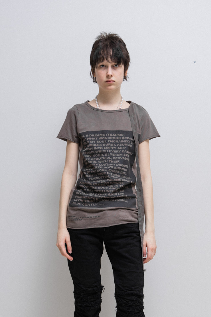 RICK OWENS DRKSHDW - 2007 Richard Wagner Traume Printed cotton t-shirt