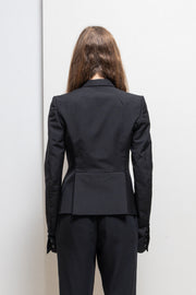 RICK OWENS - FW15 « SPHINX » Textured virgin wool blazer with back slits