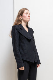 ANN DEMEULEMEESTER - FW10 Wool jacket with shoulder caps and asymmetric closure