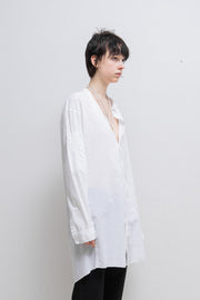 YOHJI YAMAMOTO Y'S FOR MEN - Long button up shirt with embroideries