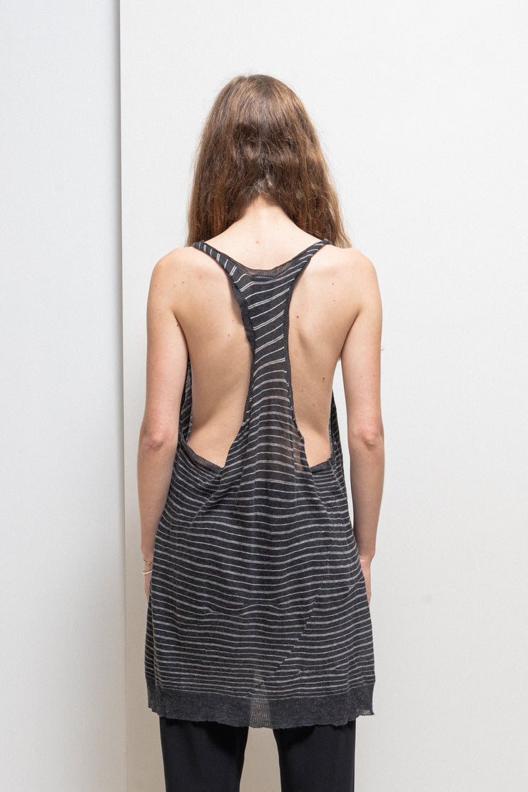 ANN DEMEULEMEESTER - SS05 Loose striped knit top