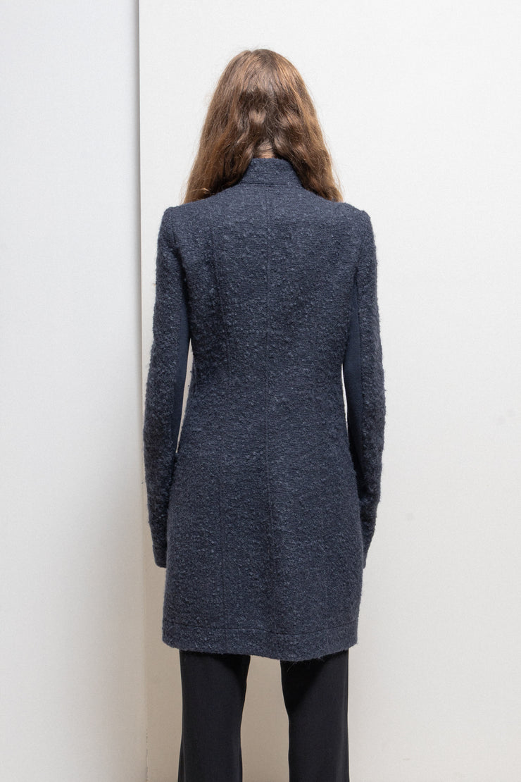 RICK OWENS - FW15 « SPHINX » Mohair wool blend high neck coat