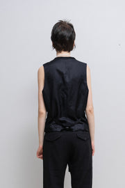 MIHARA YASUHIRO - Wool waistcoat with front slit details