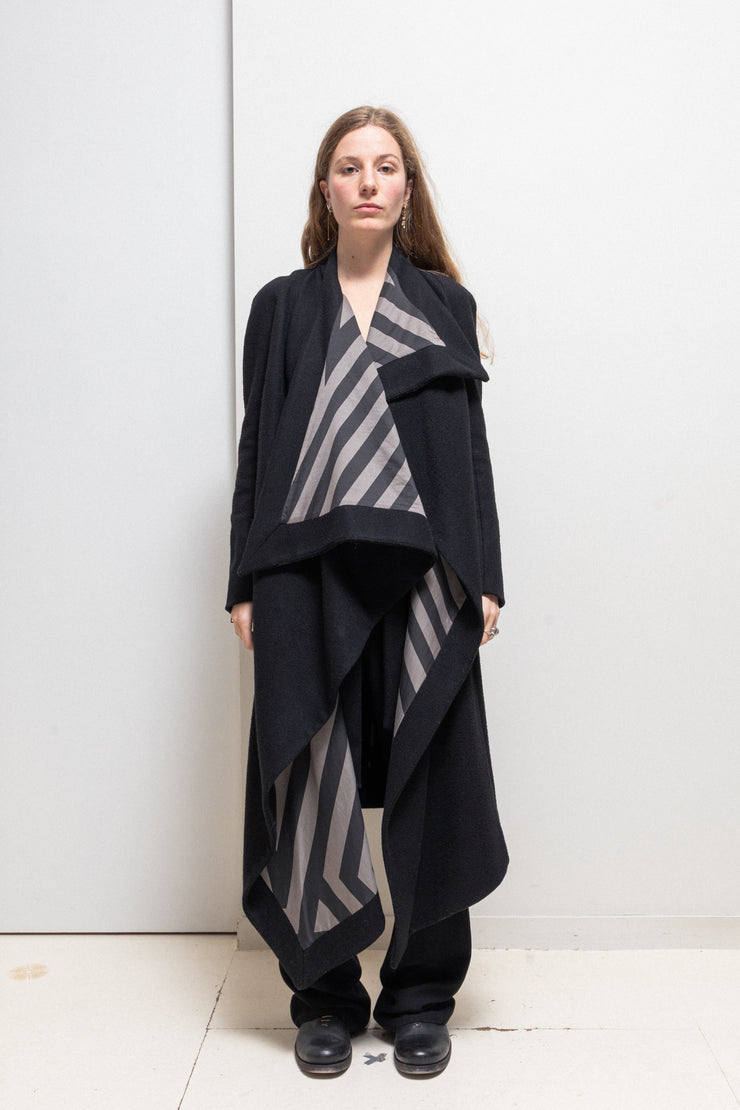 GARETH PUGH - 2010’s Cashmere blend maxi length coat with patterned lining