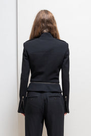 GARETH PUGH - FW15 Black cross zipper jacket (runway)