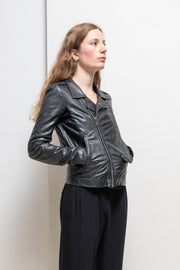 RICK OWENS - FW13 « PLINTH » Lamb leather cropped Stooges jacket