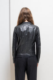 RICK OWENS - FW13 « PLINTH » Lamb leather cropped Stooges jacket