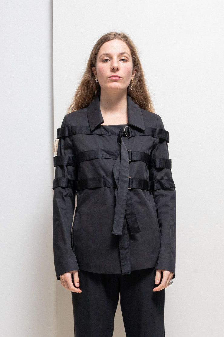 GARETH PUGH - Early 2000’s Cotton blend jacket with buckled straps