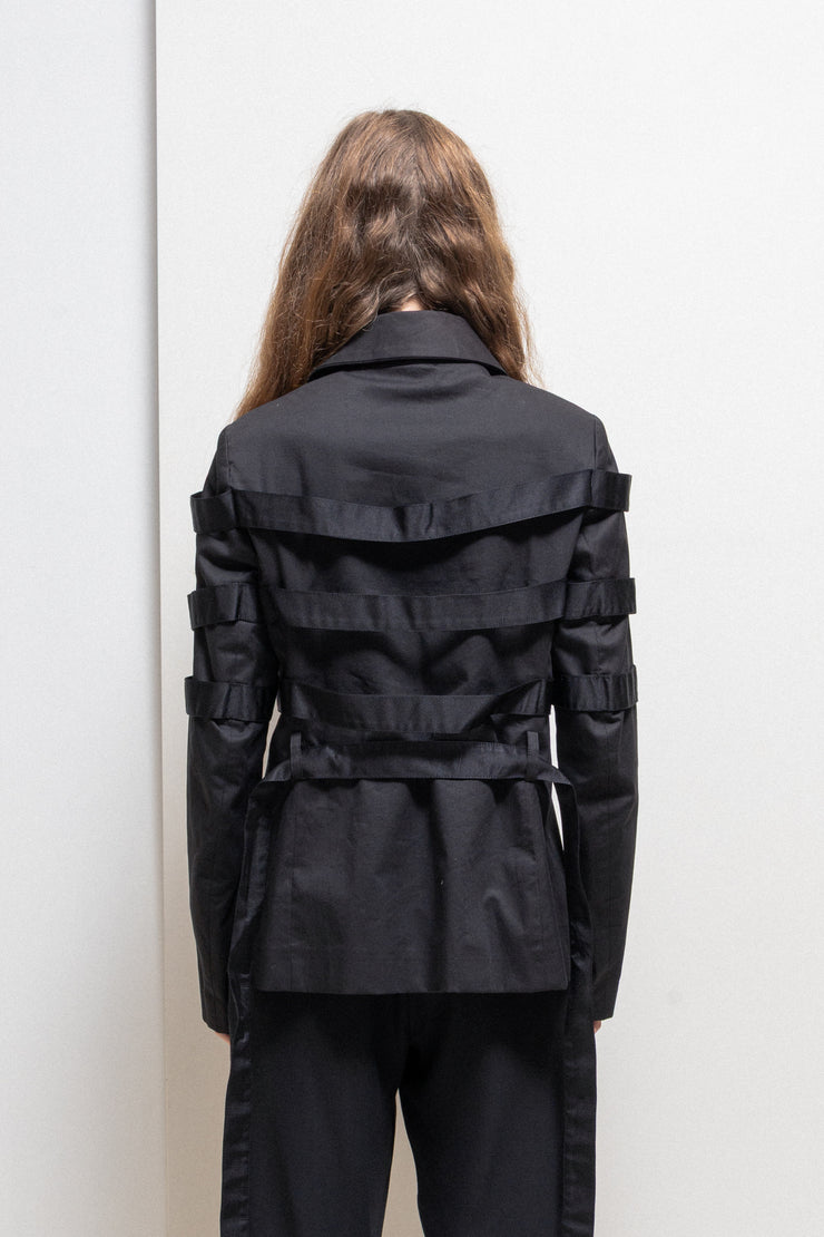 GARETH PUGH - Early 2000’s Cotton blend jacket with buckled straps