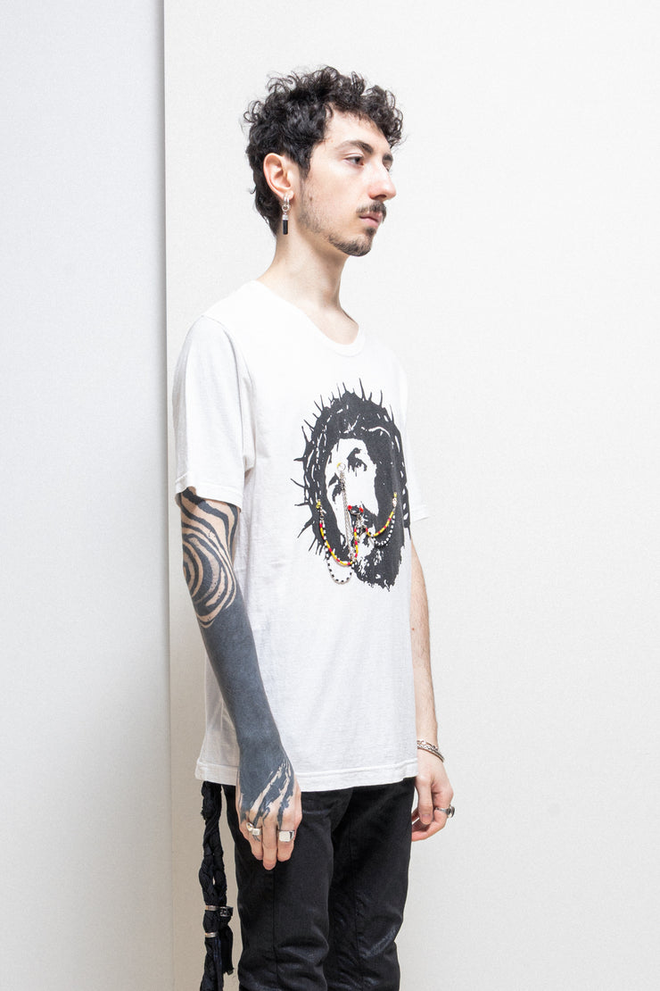UNDERCOVER x VANDALIZE - FW06 Crown of thorns tee with beaded chains