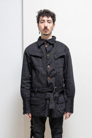 VIVIENNE WESTWOOD MAN - 2010’s Button up padded military jacket with belt