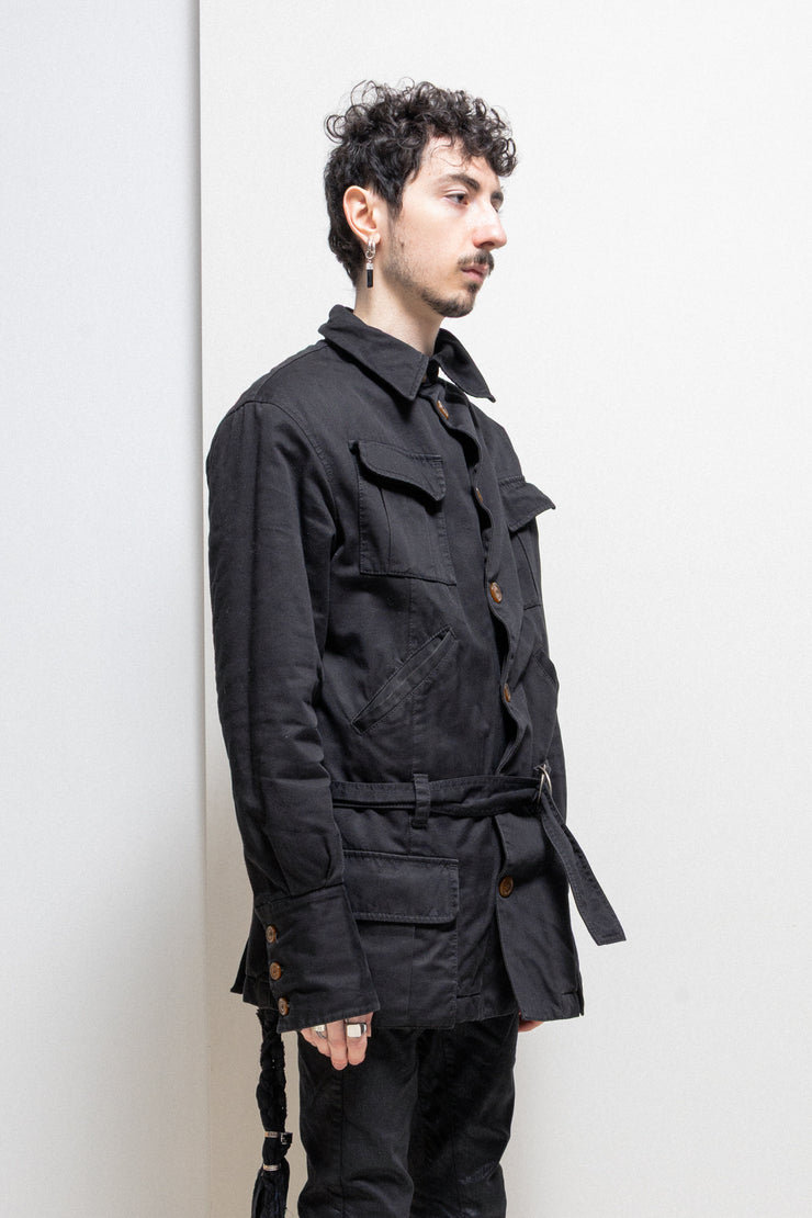 VIVIENNE WESTWOOD MAN - 2010’s Button up padded military jacket with belt