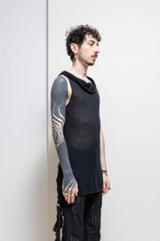 RICK OWENS - SS07 mens « DRAKE » Knitted top with draped neck