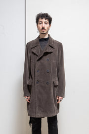 RICK OWENS - FW05 « MOOG » Cotton corduroy coat with pocket details