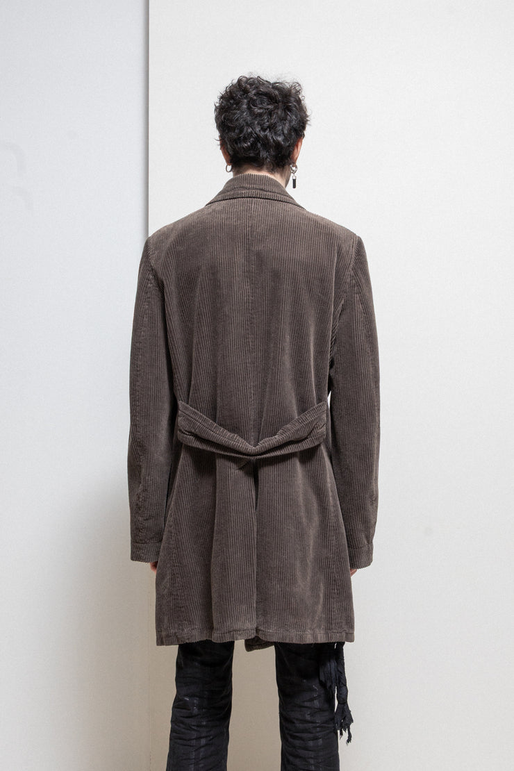 RICK OWENS - FW05 « MOOG » Cotton corduroy coat with pocket details