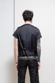 MAISON MARGIELA x H&M - FW12 Painted vest with removable button placket