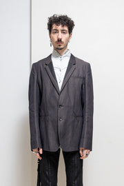 ANN DEMEULEMEESTER - SS12 Wool and linen jacket with pocket details