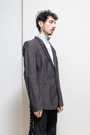 ANN DEMEULEMEESTER - SS12 Wool and linen jacket with pocket details