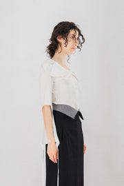 ALICE AUAA - White blouse with cutout sleeves