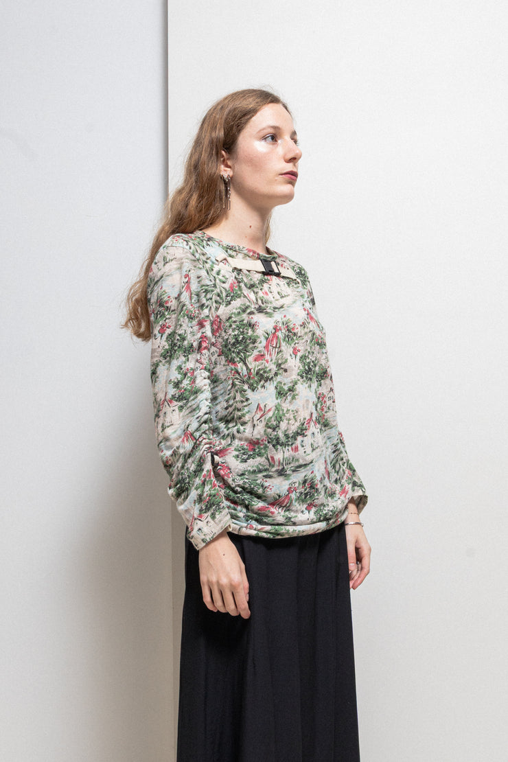 JUNYA WATANABE - SS03 Linen parachute top with painting pattern