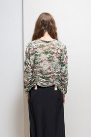 JUNYA WATANABE - SS03 Linen parachute top with painting pattern