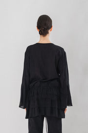 SHARE SPIRIT - Cotton blouse with bell sleeves