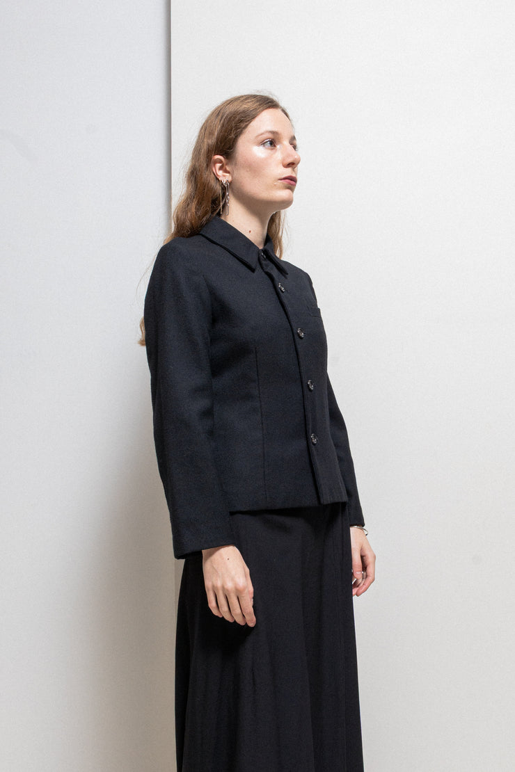 COMME DES GARÇONS TRICOT - FW00 Button up wool jacket with side zippers