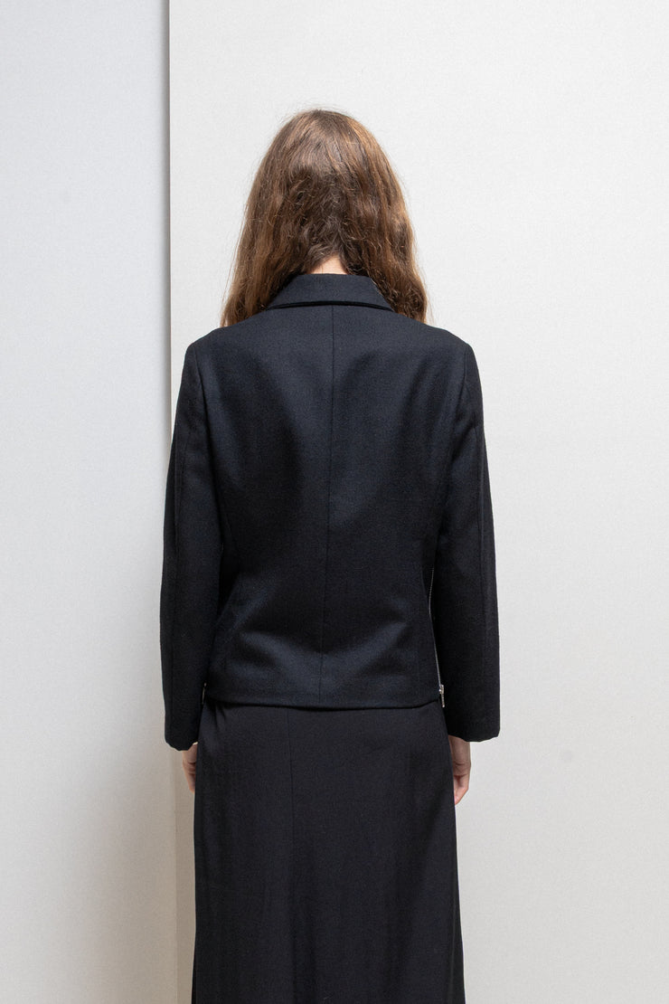 COMME DES GARÇONS TRICOT - FW00 Button up wool jacket with side zippers